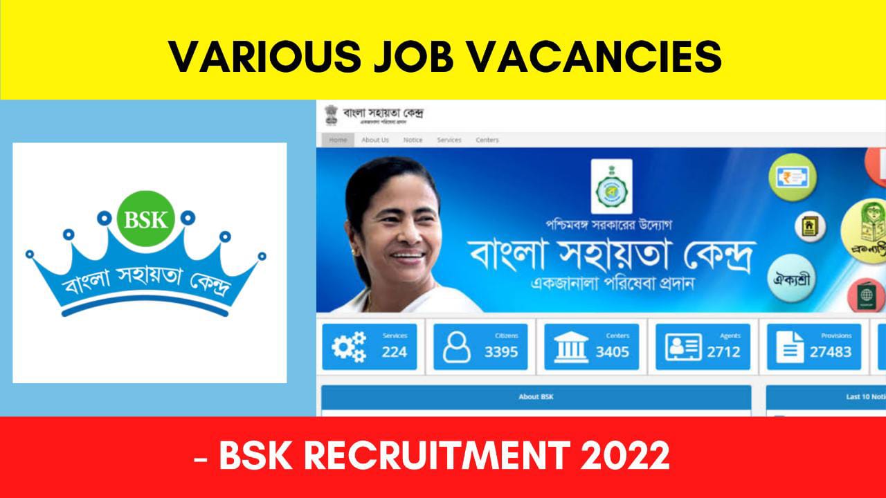 Bangla Sahayata Kendra (BSK) Recruitment 2023 - Apply Online